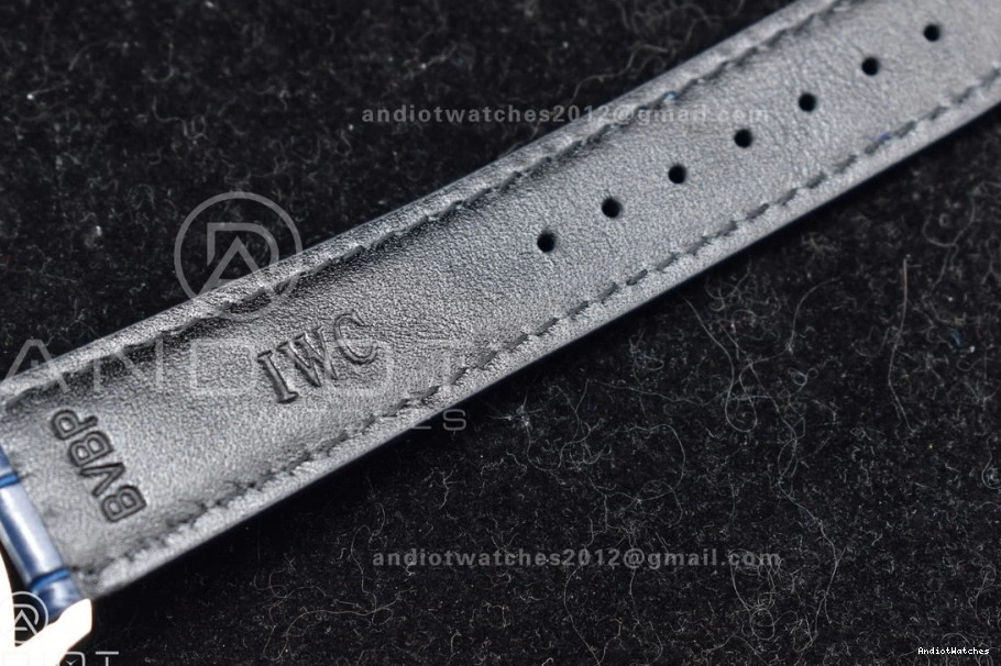White A Dial Strap SmartChoice 1:1 Leather Blue ZF 1019 Blue on Chrono Edition Best Portuguese IW371620 1005